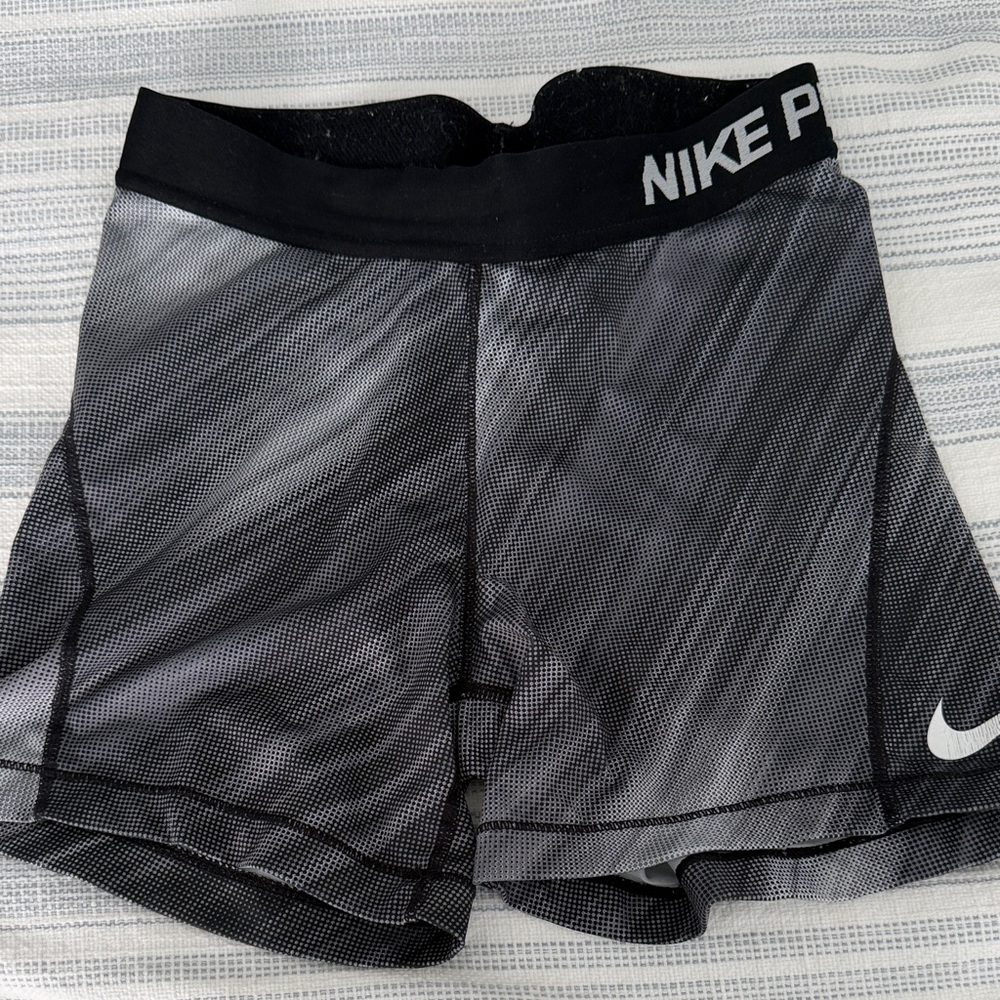 Nike Pros Black and Gray Athletic Shorts